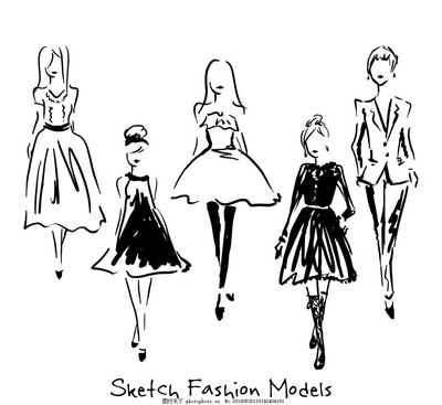 手绘与矢量模特素材 解锁服装服饰设计的无限创意