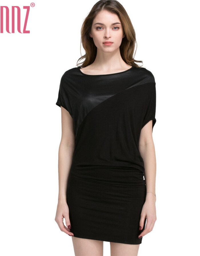 HUNNZ 2016夏季新款 红色不对称蝙蝠袖包臀连衣裙，尽显气质与时尚